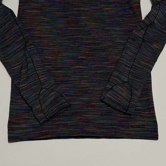 Lululemon Swiftly Tech Long Sleeve 2.0 Black/Rainbow Multi 4/Extra Small Run Top - Picture 6 of 15